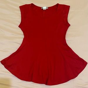 Red Top-shirt Large purple snow